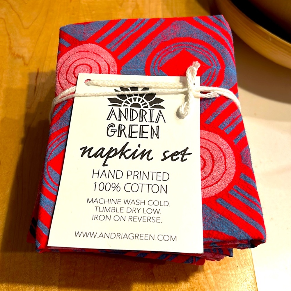 Hand dyed cotton napkins